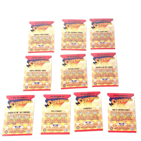 10 Superman Cards - Skybox - DC Comics 1993 - Collector's Cards Lot 2 - Picture 2 of 2